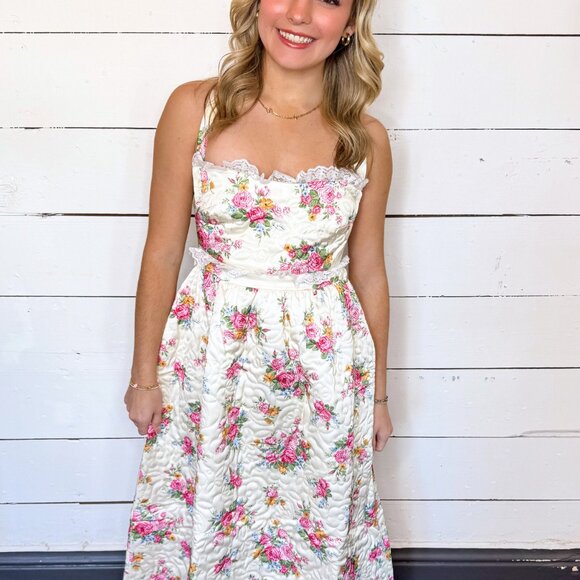 NWT For Love & Lemons Amandine Midi Dress - Picture 3 of 12